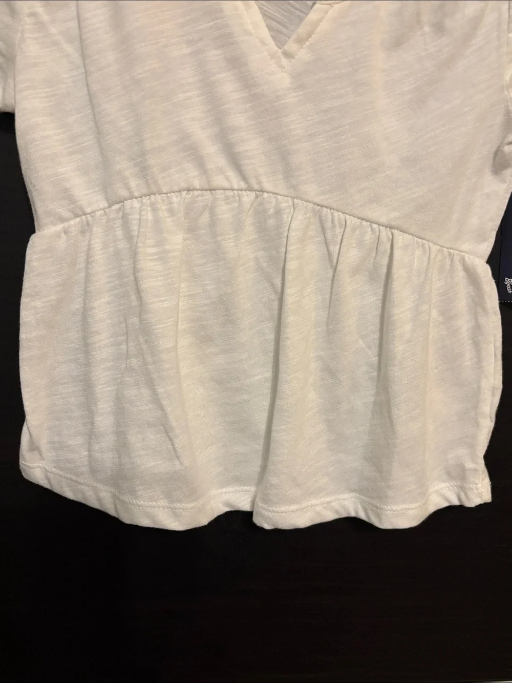 OshKosh B’gosh Toddler Girl's White Peplum Short Sleeve Top